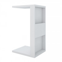 Manhattan Comfort 13LC1 Marine Modern End Table with Magazine Shelf in White